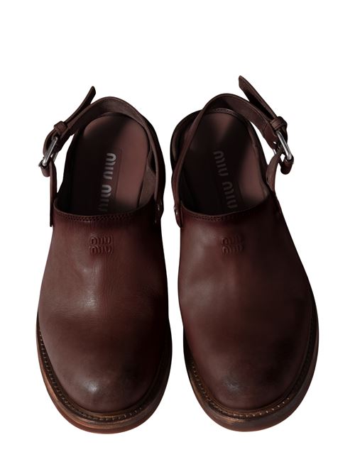 Leather clogs MIU MIU | 5R667E5ODF0201